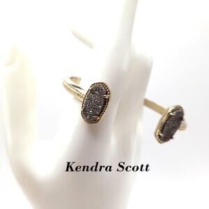 Kendra Scott Elton Cuff Bracelet, Drusy Stones, Gold Tone, 5 3/4 Inches